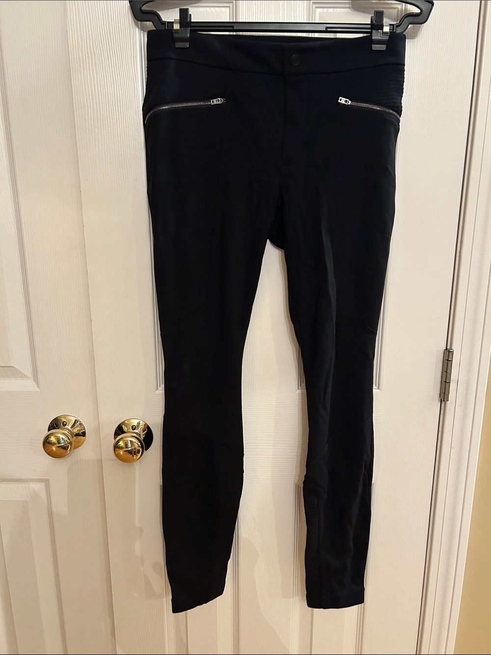 NWT Athleta Black Ponte Moto 2.0 Legging Pants